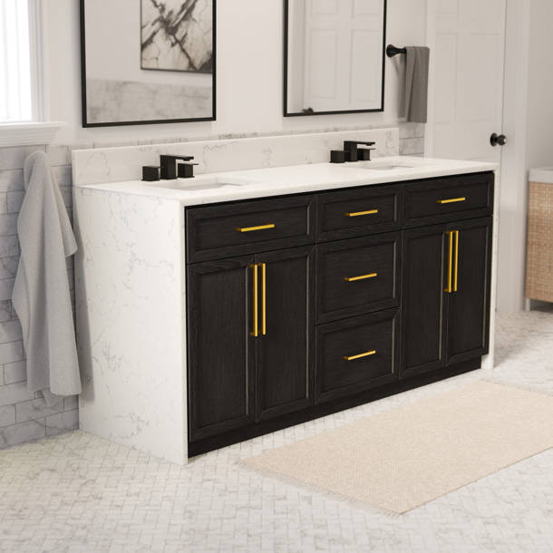 Lark Manor Akalya 42'' Waterfall Bathroom Vanity with Engineered Stone